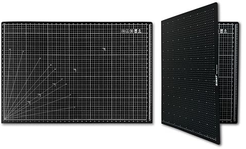 iMAT Flip Schneidematte Note A1 (Zoll-Version), 24 x 36 Zoll (60 x 90 cm), faltbar, ideal für Handwerk, Papierschneiden, große Leder- und Stoffprojekte, Skizzieren, Zeichnen (Schwarz)