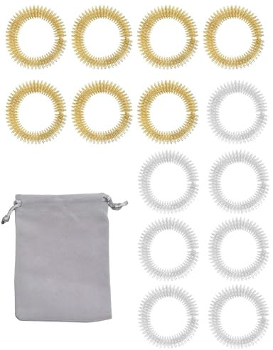 Zeayebsr Premium Akupressur Ring 14er Set - NEUHEIT 2024 - Akkupressurringe Stress-Ring Massageringe zur Entspannung Fingermassagering Anti Stress Finger Massage Ringe Acupressure Rings 2 Farben