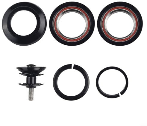 Bike Headset Adapter, 44mm Straight Tube Frame to Tapered Tube Fork, Aluminum Alloy, Waterproof Ring