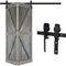 DBREAKS 3.3ft / 100cm Rail Porte Coulissante Pliante Kit Quincaillerie Kit de Rail pour Porte Coulissante, rail porte coulissante suspendue, kit porte coulissante pour ouverture de porte de 70-80cm