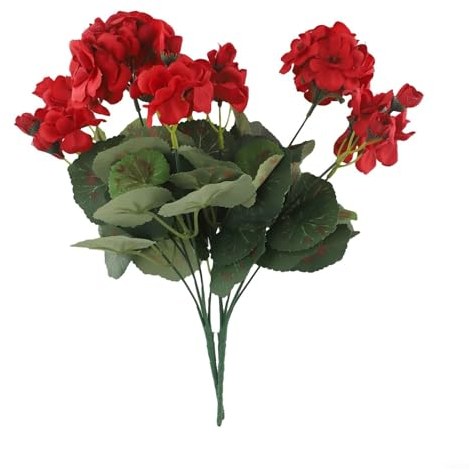 Entgoinggo Rote Simulation Begonie Blumen Fake Blumen Hochzeit Zuhause Wohnzimmer Geranie Seide Blumen