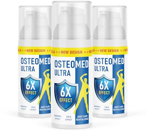Osteomed Ultra Gel (3 x 120ml) – Gel für deine Gelenke und Muskeln – erfrischende Pflege – Gelenkgel ideal für unterwegs – für jeden Hauttyp gegen Muskelkater