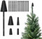 Weihnachtsbaumspitze, 4er-Pack Universeller Baumspitze Plastik Schwarz Baum Spitze Christmas Tree Topper für Die Meisten Basistypen, 112 cm Höhe einstellbar Christmas Weihnachtsbaumspitzen-Halter