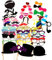 58 PCS Photo Booth,Accessori Divertenti Gadget Compleanno Adulti per Matrimoni e Compleanni,Photo Booth Compleanno Perfetti per Scatole Fotografiche e Cabine Fotografiche