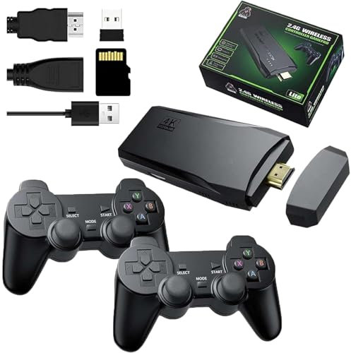 LXQSJYBM M8 Retro Classic Game Console, Consola de Juego Retro Stick con 20.000+ Juegos, Consola de Juego Retro Inalámbrica Retro Game Stick 2.4GHz Mando Inalámbrico