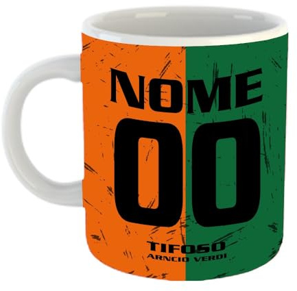 Tazza Tifoso Calcio Serie A Tifoso Venezia Personalizzata con nome e numero Misura 23x11 in Ceramica Sublimatica