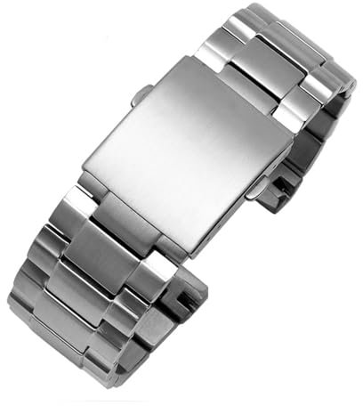 QTYQWC Edelstahlarmband kompatibel mit Diesel DZ4318 DZ4323 DZ4283 DZ4309 26 mm Uhrenarmband mit gebogenem Ende, massives Metallarmband, Stahlband