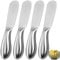 ZDL Couteau à Beurre,4pcs Couteau à Crème, Couteau à Tartiner à Beurre,Couteau à CrèMe En Acier Inoxydable,Épandeur Fromage Acier Inoxydable,Tartineurs Acier Inoxydable,pour Couper Tartiner Beurre