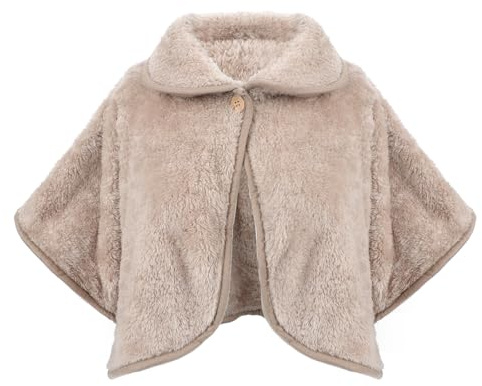 TINAYAUE Mantello da donna doppio peluche invernale caldo dopo il parto scialle avvolgere aria condizionata stanza mantello cardigan poncho cappotto casa ufficio casa usura, Marrone elegante, Taglia