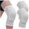 Ginocchiere 1 paio di ginocchia traspiranti con sudore con sudore traspirante con imbottitura a nido d'ape e elastico unraisex ginocchio unisex ginocchio bianco per correre, basket, calcio e altro, x