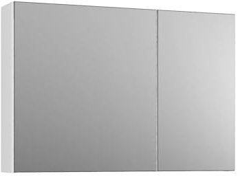 BadeDu Gers Spiegelschrank – 80 cm Breit, Weiß Glanz, mit Soft-Close-System & anpassbarem Türanschlag – Ideal für kleine Bäder