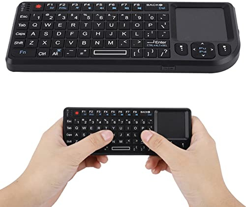 Mini Clavier avec pavé Tactile, 2.4GHz Rechargeable sans Fil rétro-éclairé Clavier Souris Combo, 69 Touches, pour HTPC Ordinateur PC