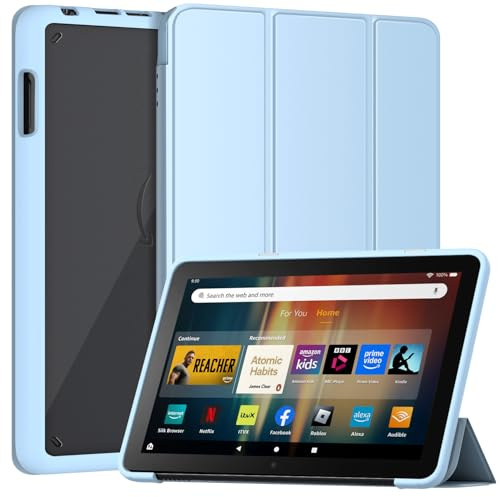 Tablet Hülle für 8 Zoll Tablets, Nicht Geeignet für iPad Samsung 8 Zoll Tablets, Patamiyar SchlankeL leichte Hülle mit Autom Schlaf/Wach -Blau