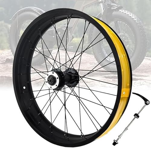 TOTLAC 20 x 4,0 Zoll Fatbike-Vorderrad für Elektrofahrräder, Aluminiumlegierung, E-Bike-Vorderrad, 36H-Scheibenbremsnabe, Schnellspanner, 135 mm Fahrradrad für Snow-/Beachbikes