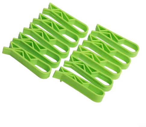 Lot de 410 clips pour sacs poubelle en plastique pour déchets de cuisine (10 pièces, vert)