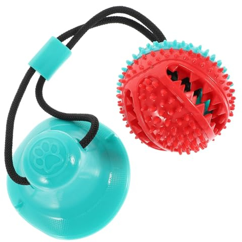 VICASKY Hundespielzeug Saugnapf Ball Kauspielzeug für Hunde Pet Molar Zahnpflege Interaktiver Beißball aus Robustem Gummi mit Starkem Saugnapf für Effektive Zahnreinigung und Spielerisches