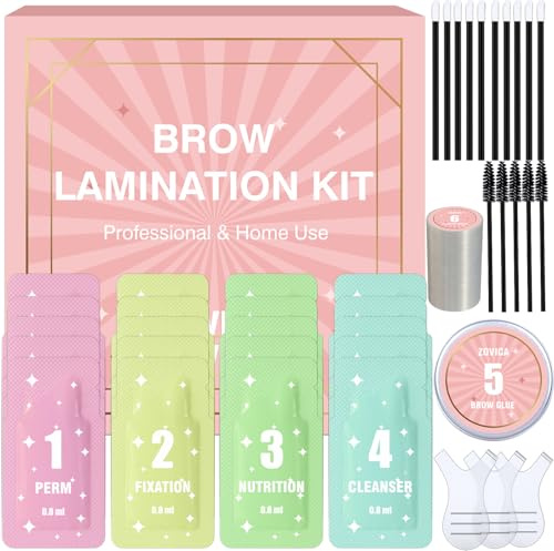 Augenbrauen Lifting Set – 5-Sachet Brow Lifting Set für Gestylte & Fixierte Augenbrauen, Einfaches DIY-Laminieren mit Langem Halt – Ideal für Anfänger, Salon-Ergebnis Zuhause