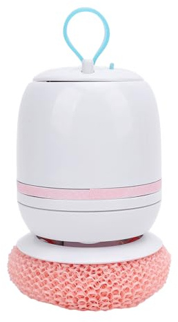 SENECESLI Electric Dishwasher Brush, Portable Cordless Device for Home Kitchen (Pink)