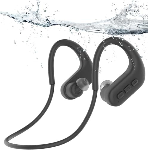 SANOTO Swimming Headphones, waterproof headphones swimming Bluetooth 5.4, IPX8 Underwater bone conduction Headphones, 8G MP3 Player Sports Headphones for Swimming, Running, Surfing