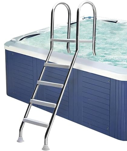 Robuste oberirdische Poolleiter mit rutschfesten Pedalen, einfach zu montieren und zu klettern, ideal für Hinterhof- und Reisepools