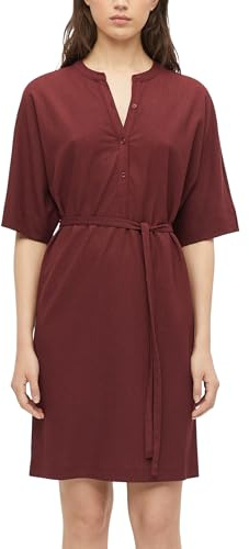 s.Oliver Strukturiertes Jersey-Kleid mit Gürtel und Knopfleiste