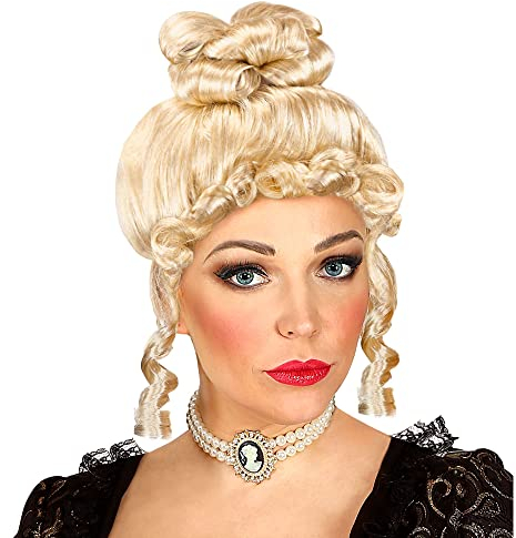 Sancto Adelige Barock-Damenperücke mit Korkenzieherlocken blond