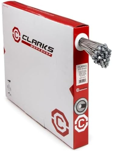 Clarks Universal Galvanised Brake Wire - Pack of 100 Steel Inner Brake Wire Kit and All Fittings for MTB, Hybrid & Road Bikes