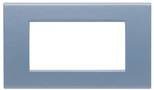 Legrand/Bticino – Plaque 4 modules bleu perle