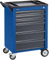 eurokraft | pro | Werkzeugwagen | 6 Schubladen mit Einzelarretierung | HxBxT 930 x 630 x 410 mm | blau