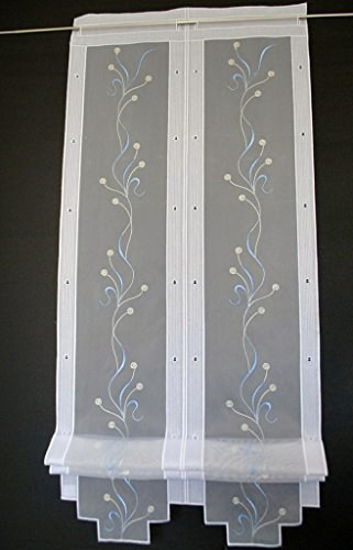 Raffrollo 23,5 cm breites Clippanneaux 145 cm hoch (hellblau/vanille)