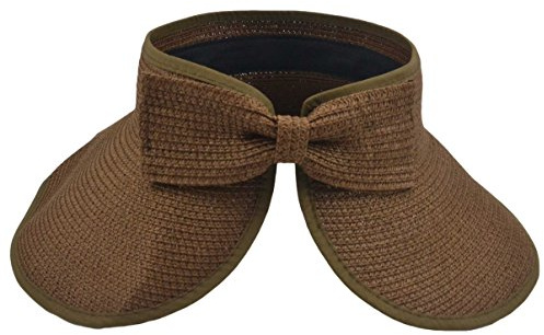 SYAYA Para mujer Verano Plegable Paja Visera De Ala Ancho Sombrero Plegable Mujeres Brach Cap M01