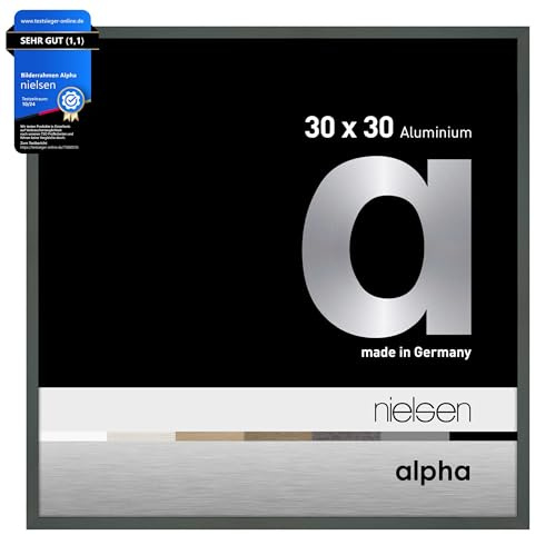 nielsen Aluminium Bilderrahmen Alpha, 30 x 30 cm, Grau