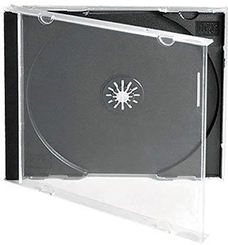 Dragon Trading® CD-/DVD-Hüllen, 10,4 mm, für 1 Disc, schwarzer Einsatz, 20 Stück.