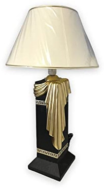 Lampe sur Pied Baroque en Or Vieilli avec Lampe à Poser Style Ancien - Medusa