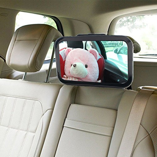 PEKITAS Rückspiegel zur Überwachung des Babys im Auto, 360° verstellbar, unzerbrechlich, Innenspiegel, Auto-Spiegel für Babys, Kindersitze im Freien