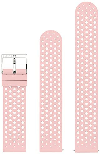 Suunto Ersatz-Uhrenarmband, für alle Suunto 3 Fitness Uhren, Silikon, Länge: 21,7 cm, Stegbreite: 20 mm, Rosa/Silber, Inkl. Stifte zur Montage, SS050176000