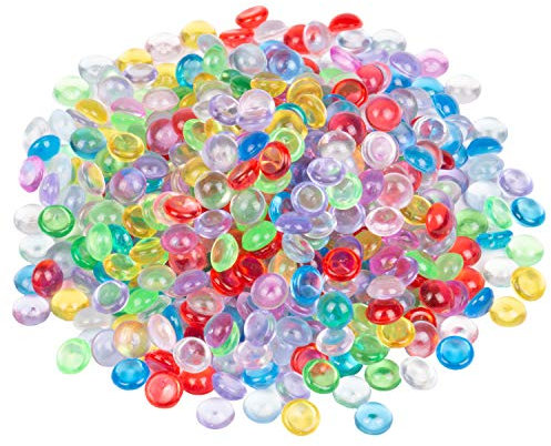 SCS Direct Maddie Rae's Slime Beads Drops Rainbow - 12oz Large Bag of Vase Fillers - Great for Making Clear Fishbowl Crunchy Marble Pebble Slime