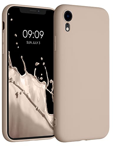 kwmobile Hülle kompatibel mit Apple iPhone XR Hülle - weiches TPU Silikon Case - Cover geeignet für kabelloses Laden - Creme matt