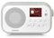 Sangean DPR-42BT Radio digital DAB + portátil (sintonizador de FM RDS, Bluetooth, altavoz incorporado, con batería), blanco-gris