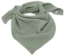 nanito Schal Halstuch Babyhalstuch Kinderschal Musselin Musselintuch Farbwahl Kinder Kinderhalstuch Baby Junge Mädchen Spucktuch Tuch 100% Bio Baumwolle 45 x 45 cm (sage)
