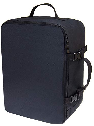 Multifunktions Handgepäck Rucksack gepolstert Flugzeugtasche Handtasche Reisetasche Rucksack gepolstertkoffer für Flugzeug Größe 40x30x20cm Schwarz [102]