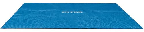 Intex 29026 Rectangular Pool Cover with Carry Bag - Blue, Polyethylene, 538x253 cm - Solar Pool Protector, Prevents Evaporation