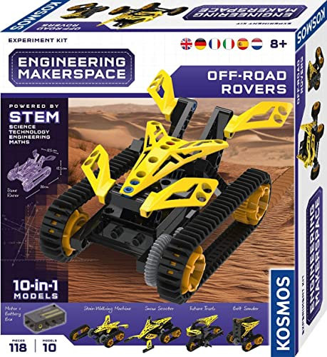 Kosmos 665142 Engineering Makerspace - Off-Road Rovers mehrsprachige Version (DE, EN, FR, IT, ES, NL) Science Experiment Kit, Experimentierset für Kinder