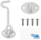 Kare & Kind 1x Hook and Eye Latch (4-inch) - with Mounting Screws - Heavy Duty Locks for Door, Gates, Barns, Bathrooms, Cabins - Powder Coated Anti-Rust Material - for Security and Privacy - (White)