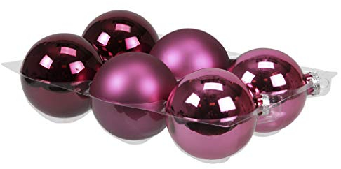 Weihnachtskugeln 8cm 6 Stück (Heather)