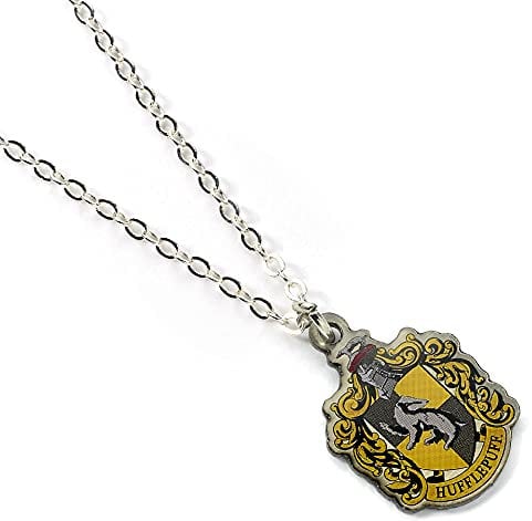 Harry Potter - Pendentif et collier plaqués argent Hufflepuff
