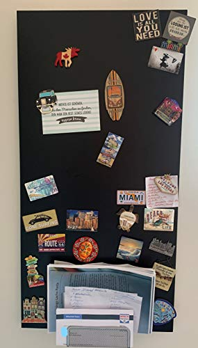 Magnetfolie | Haftgrund für Magnete | Magnettafel | Ferrofolie selbstklebend | beschreibbar, abwischbar, magnetisch | (schwarz, 120x60cm)