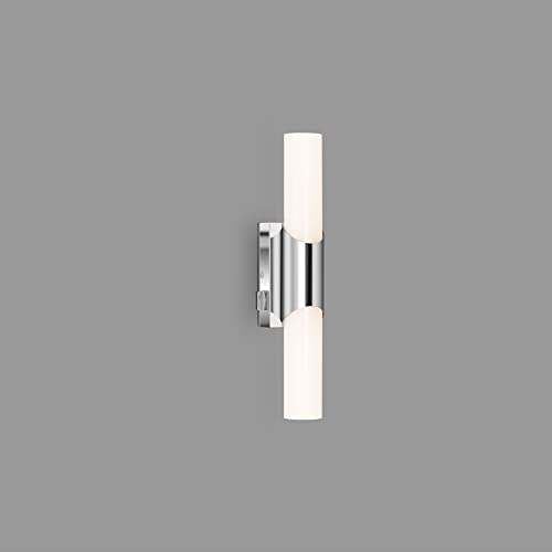 Briloner Leuchten - LED Badleuchte, Badlampe IP44, Badezimmerleuchte 6,5 Watt, 700 Lumen, 4000 Kelvin, Chrom-Weiß, 320x65x68mm (LxBxH)