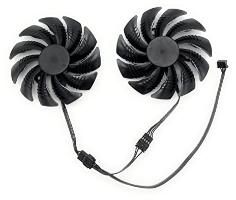 SISS PLD09210S12HH Ventilateur de carte graphique 88 mm pour Gigabyte GeForce GTX 960/1050/1060/1070, RX 480/470/570/580, GTX 1060 G1, Aorus Gaming, cartes graphiques Windforce (set A+B)