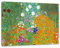 Pixxprint Gustav Klimt - Bauerngarten, Weiß, Größe: 120x80cm, Leinwandbild, fertig gespannt, Wandbild, Dekoration, Kunstdruck, kein Poster